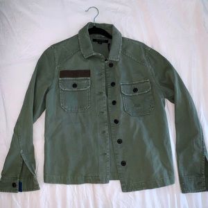 AllSaints Khaki Green Military Shirt